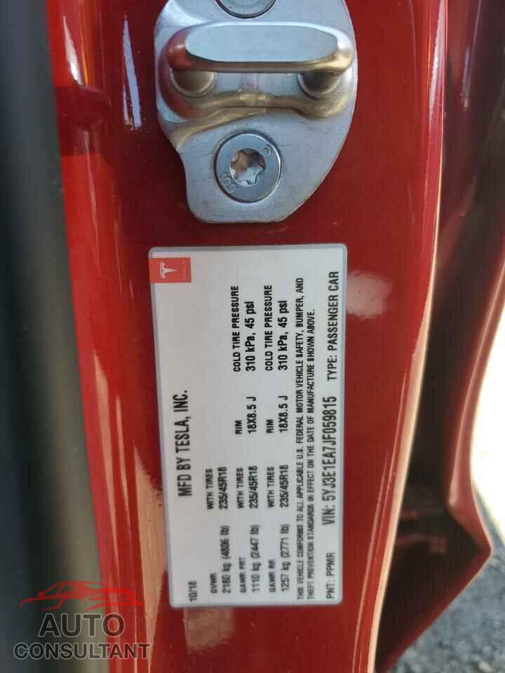 TESLA MODEL 3 2018 - 5YJ3E1EA7JF059815