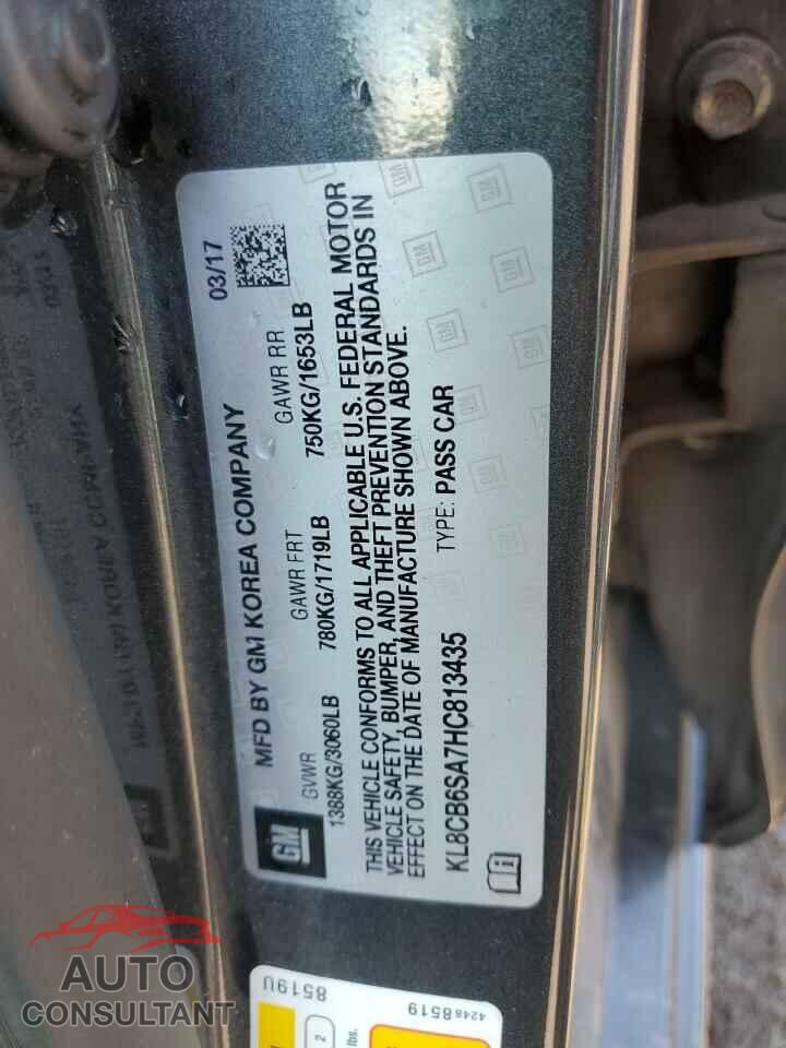 CHEVROLET SPARK 2017 - KL8CB6SA7HC813435