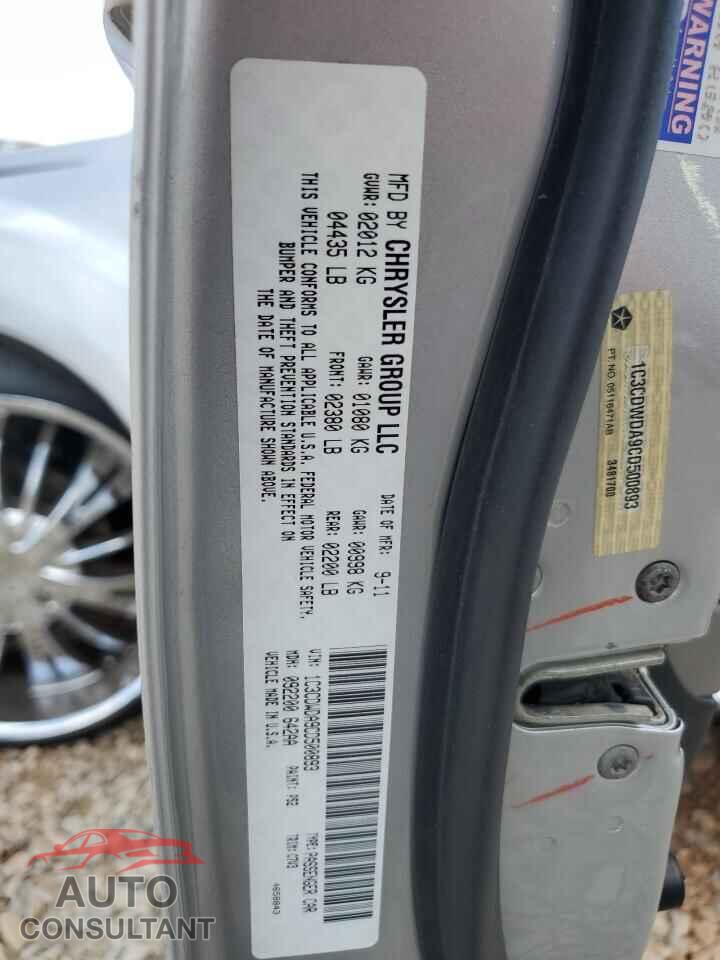DODGE CALIBER 2012 - 1C3CDWDA9CD500893