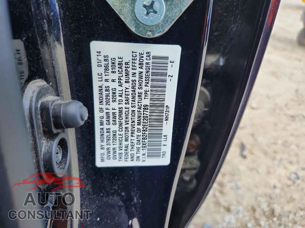 HONDA CIVIC 2014 - 19XFB2F82EE207789