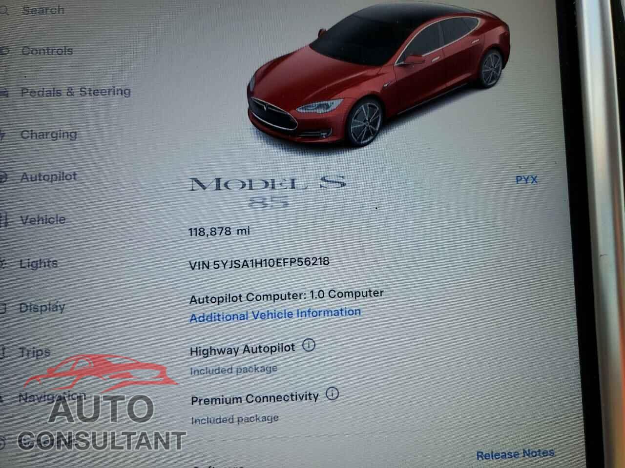 TESLA MODEL S 2014 - 5YJSA1H10EFP56218