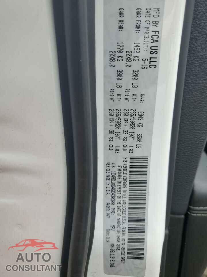 DODGE DURANGO 2016 - 1C4RDJAG4GC430300