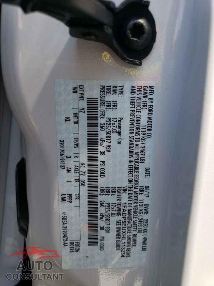 FORD CMAX 2017 - 1FADP5EUXHL113234