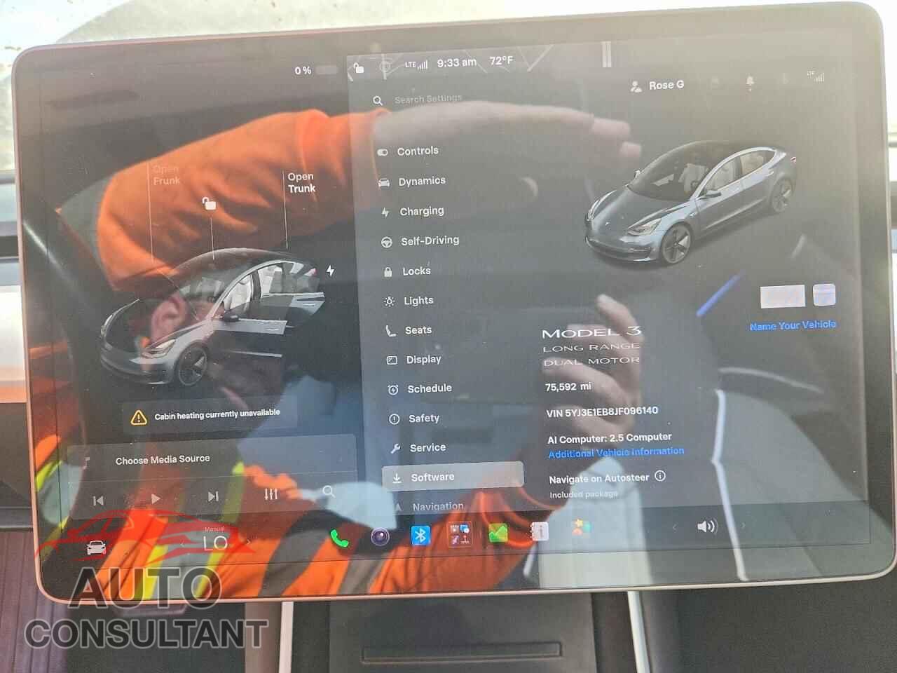 TESLA MODEL 3 2018 - 5YJ3E1EB8JF096140