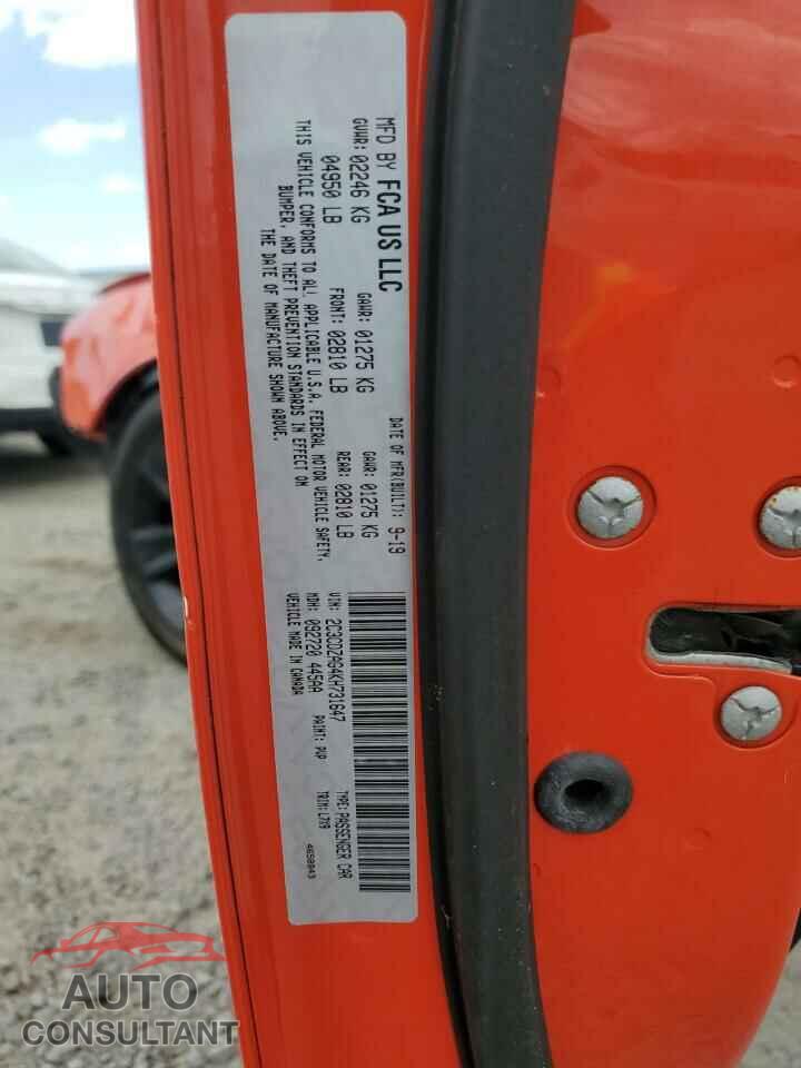 DODGE CHALLENGER 2019 - 2C3CDZAG4KH731647