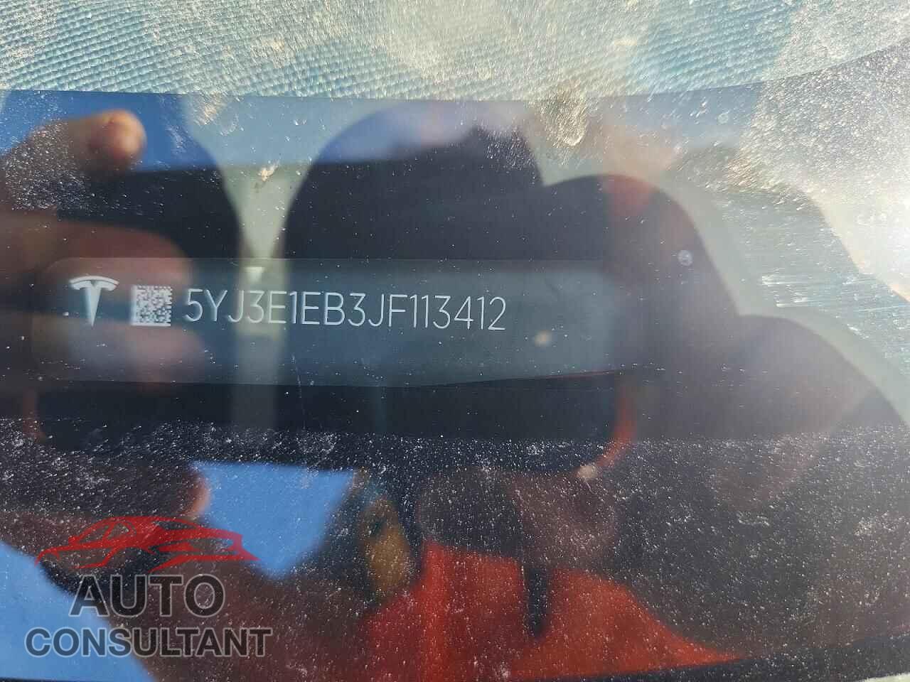 TESLA MODEL 3 2018 - 5YJ3E1EB3JF113412