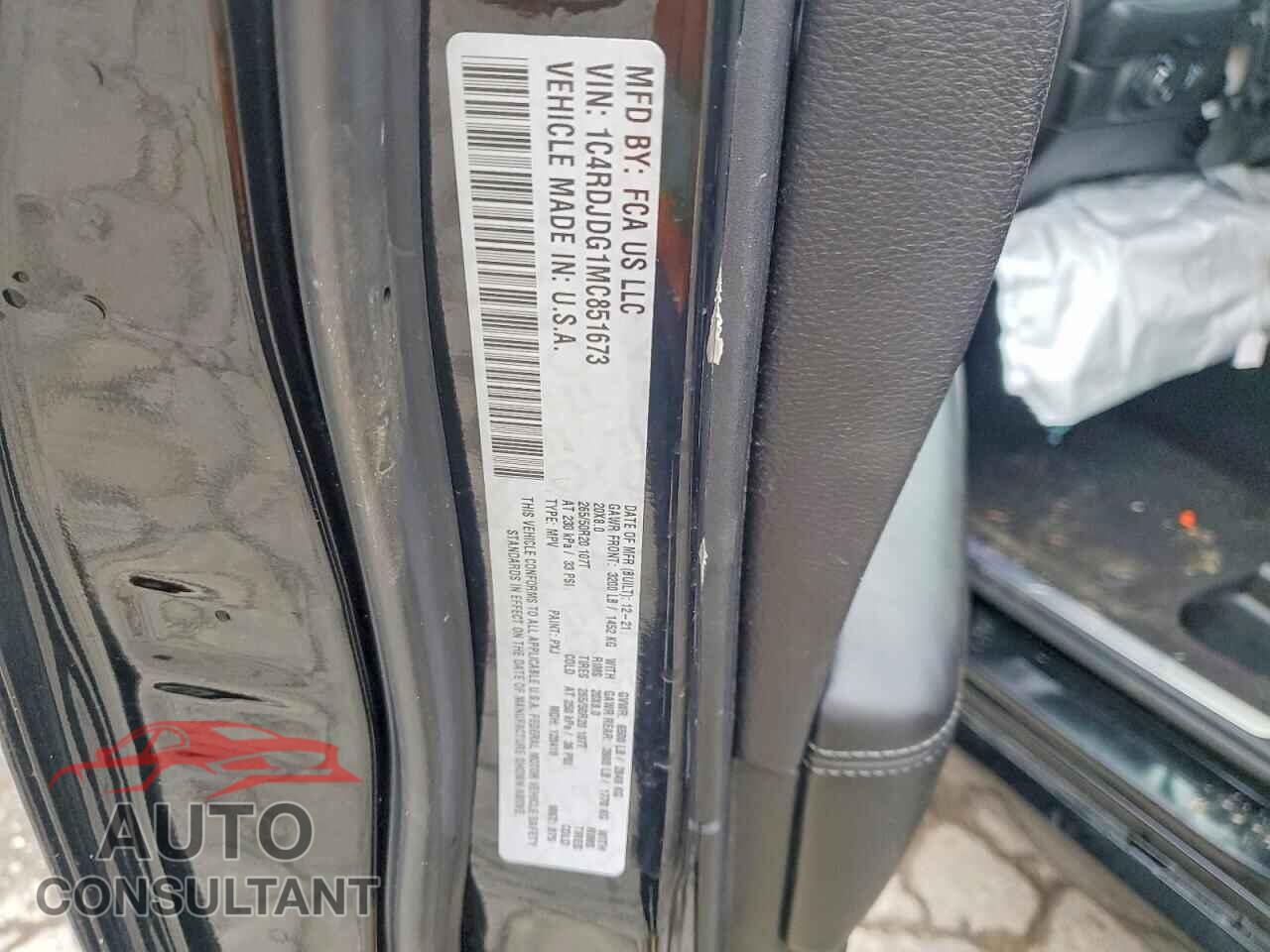 DODGE DURANGO 2021 - 1C4RDJDG1MC851673