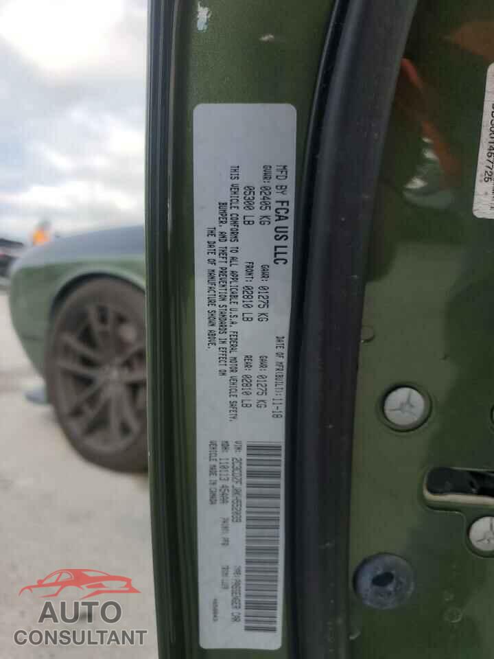 DODGE CHALLENGER 2019 - 2C3CDZFJ0KH552039