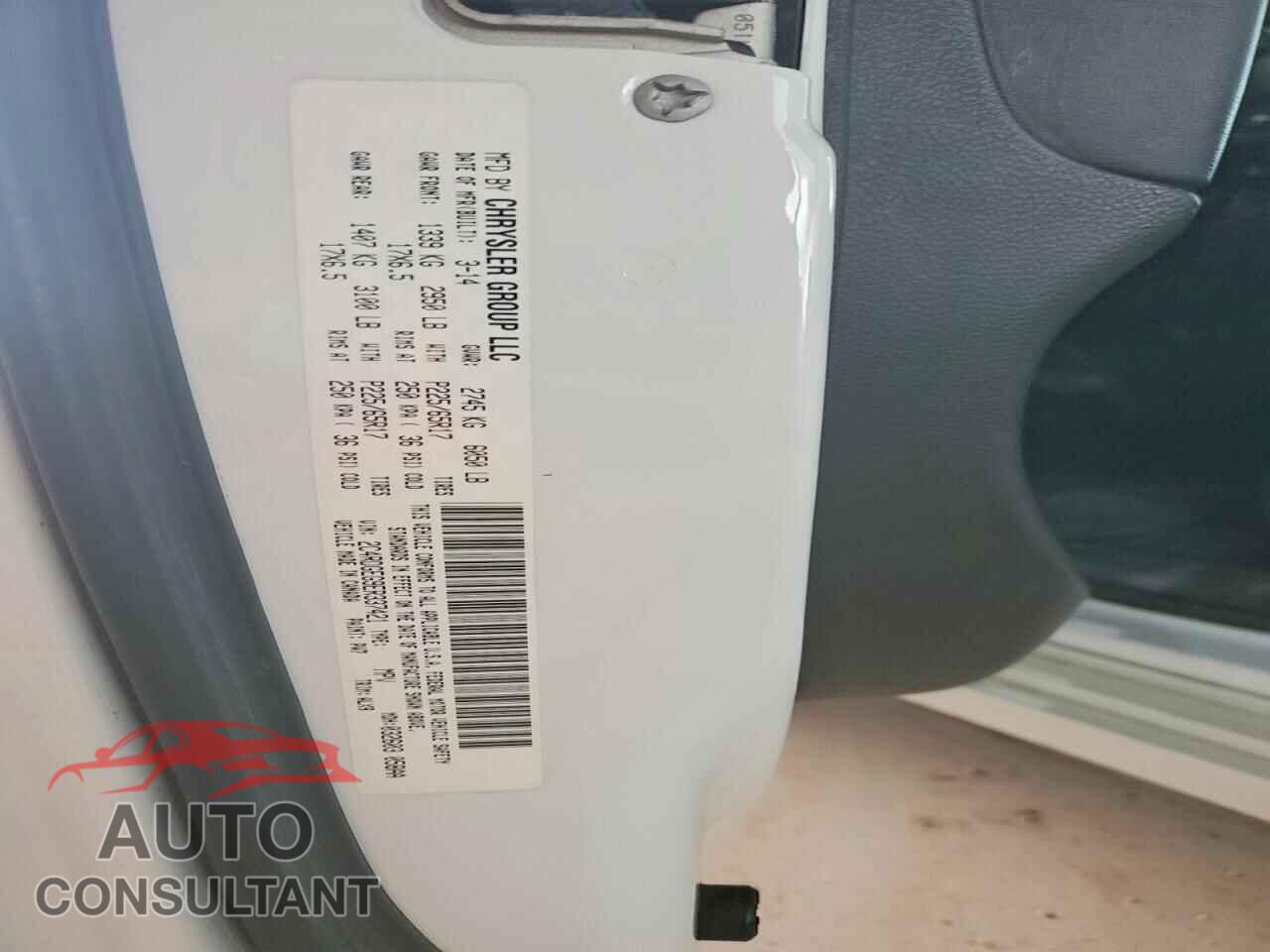 DODGE CARAVAN 2014 - 2C4RDGEG9ER337421