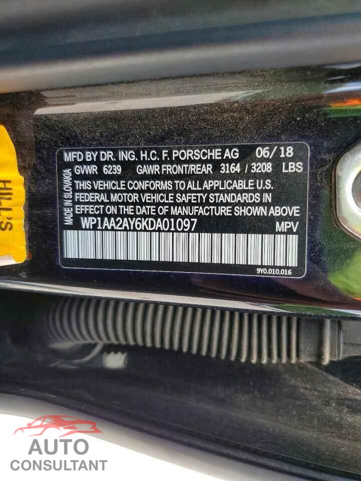 PORSCHE CAYENNE 2019 - WP1AA2AY6KDA01097