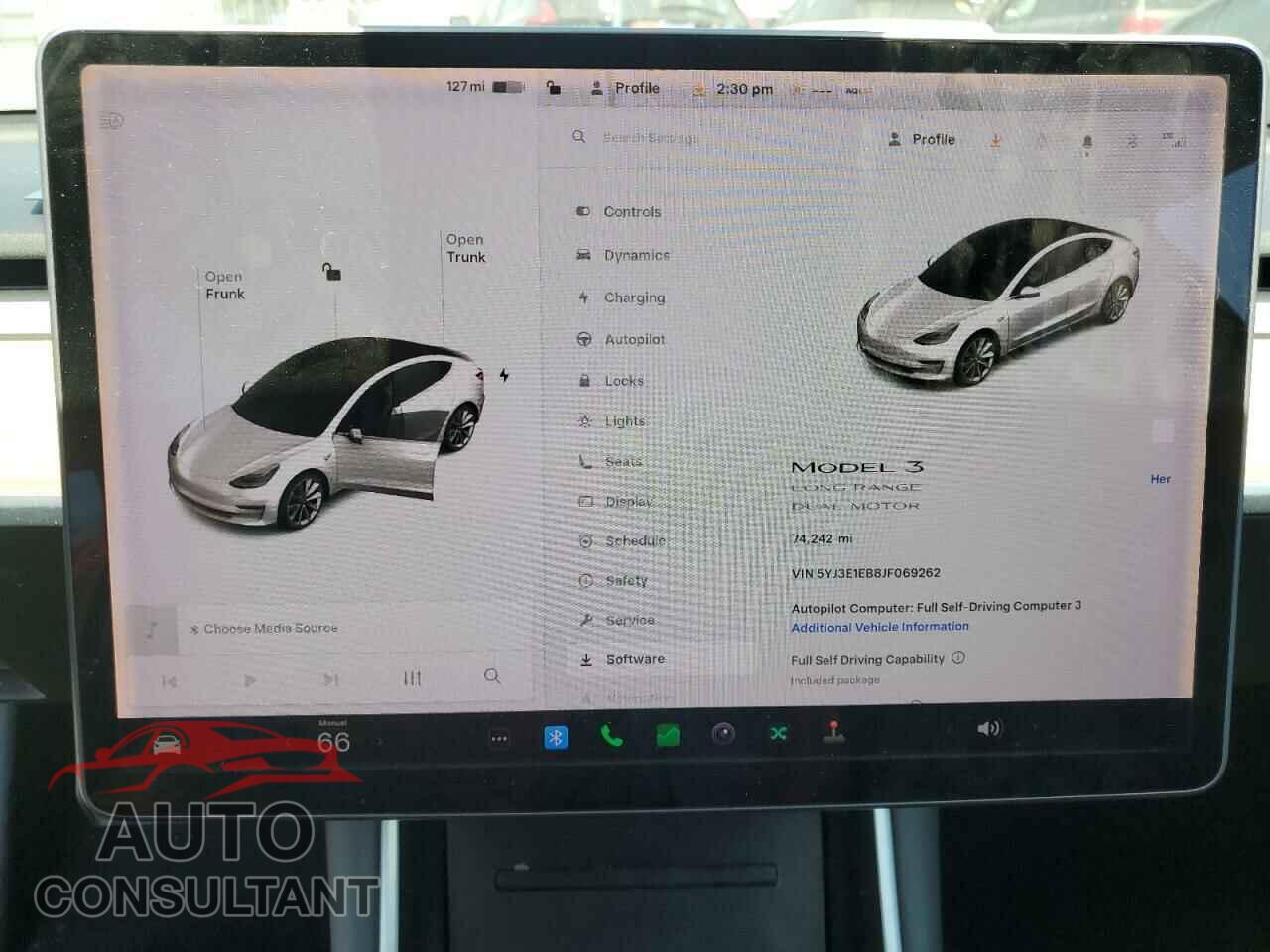 TESLA MODEL 3 2018 - 5YJ3E1EB8JF069262