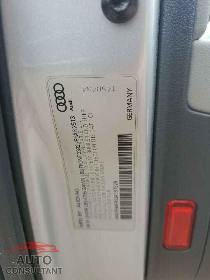 AUDI A4 2018 - WAUENAF49JA167229
