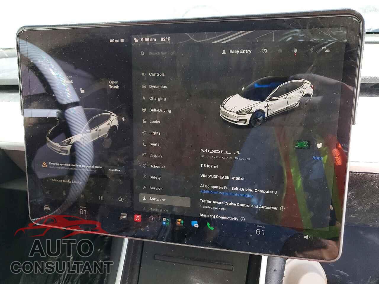 TESLA MODEL 3 2019 - 5YJ3E1EA5KF415941