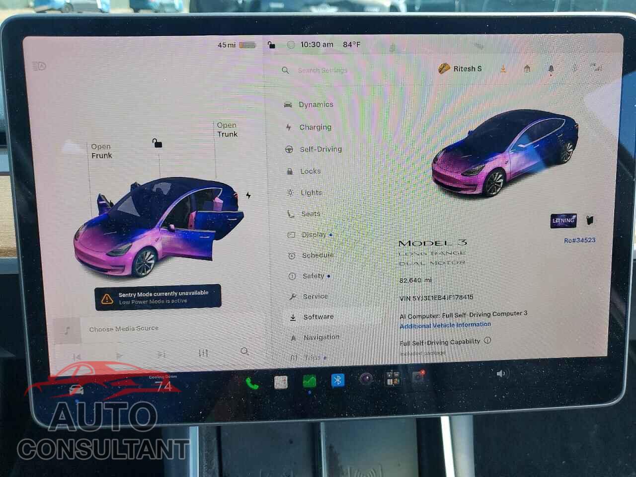 TESLA MODEL 3 2018 - 5YJ3E1EB4JF178415