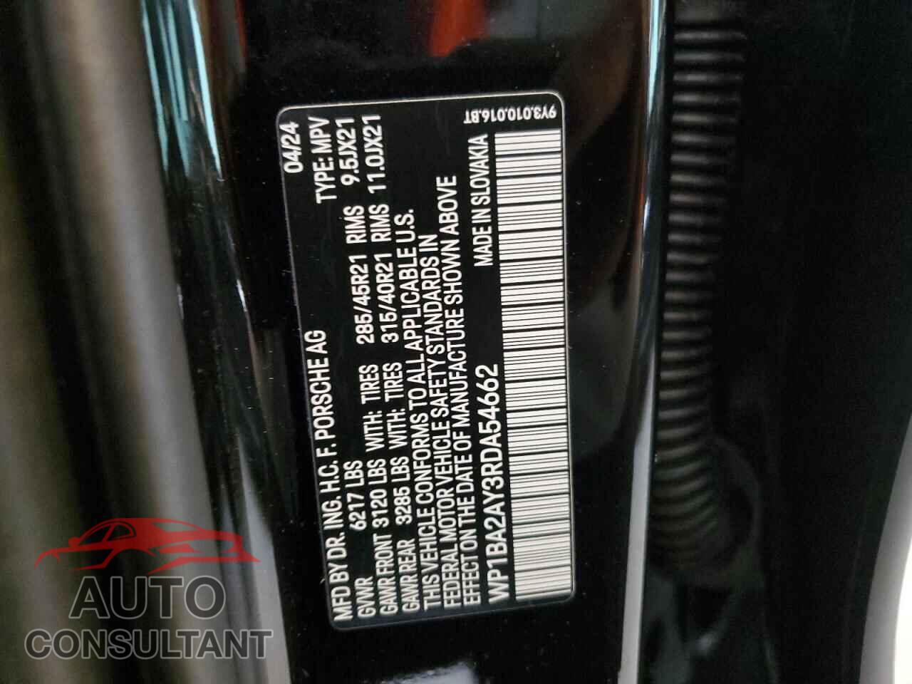 PORSCHE CAYENNE 2024 - WP1BA2AY3RDA54662