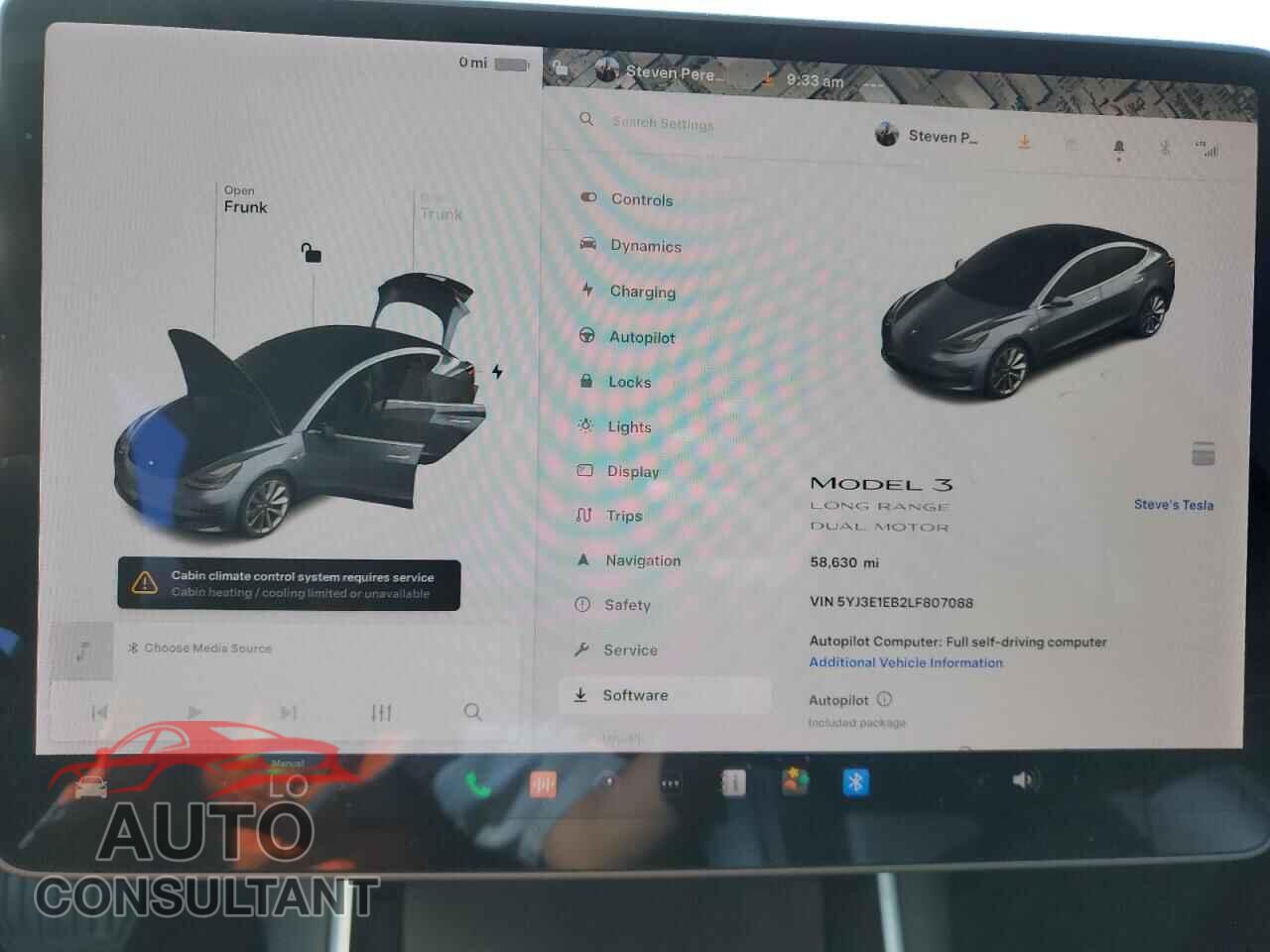TESLA MODEL 3 2020 - 5YJ3E1EB2LF807088