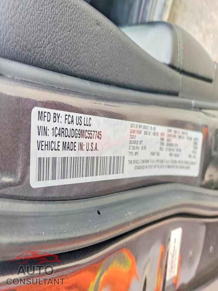 DODGE DURANGO 2021 - 1C4RDJDG9MC557745