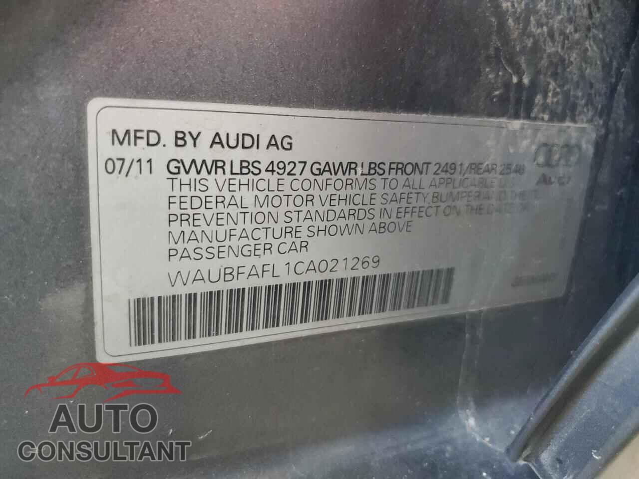 AUDI A4 2012 - WAUBFAFL1CA021269
