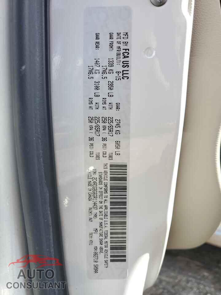 DODGE CARAVAN 2016 - 2C4RDGBG6GR114437