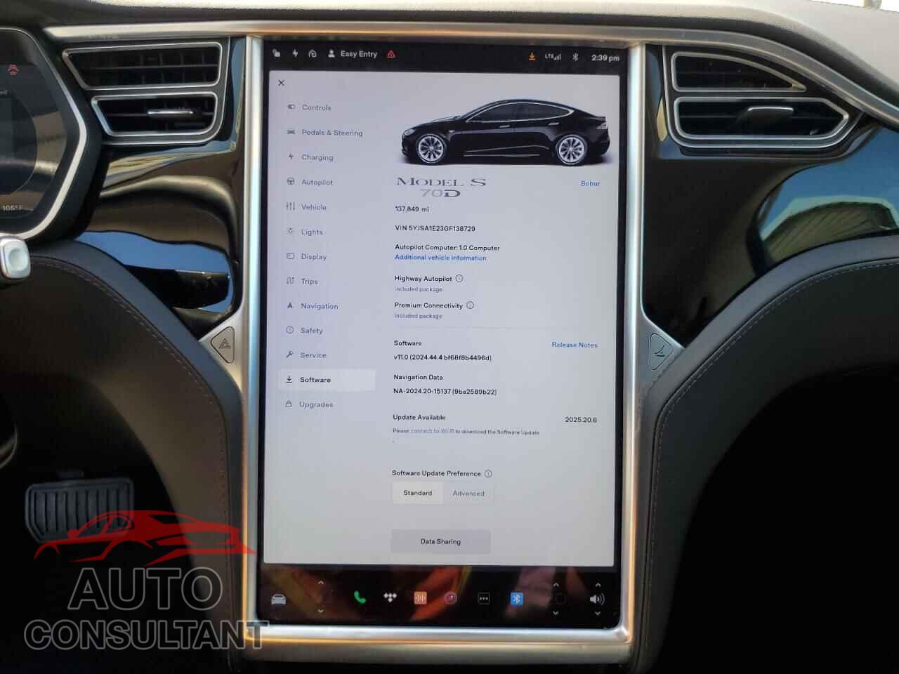 TESLA MODEL S 2016 - 5YJSA1E23GF138729