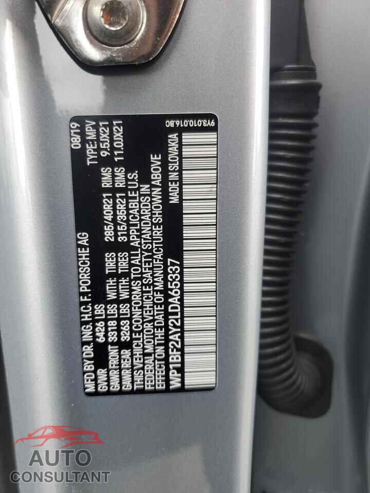 PORSCHE CAYENNE 2020 - WP1BF2AY2LDA65337