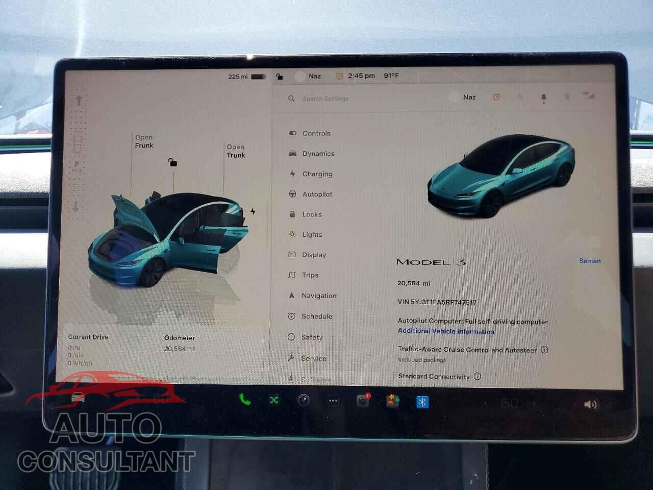 TESLA MODEL 3 2024 - 5YJ3E1EA5RF747517