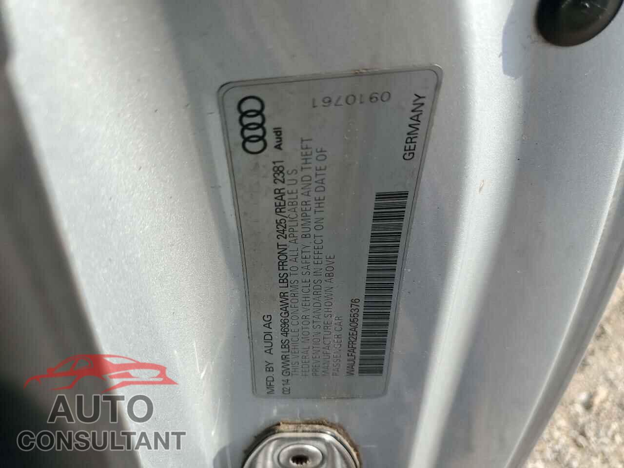 AUDI A5 2014 - WAULFAFR2EA055376