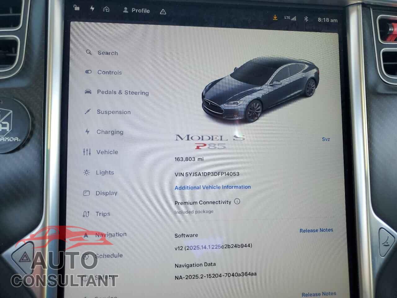 TESLA MODEL S 2013 - 5YJSA1DP3DFP14053