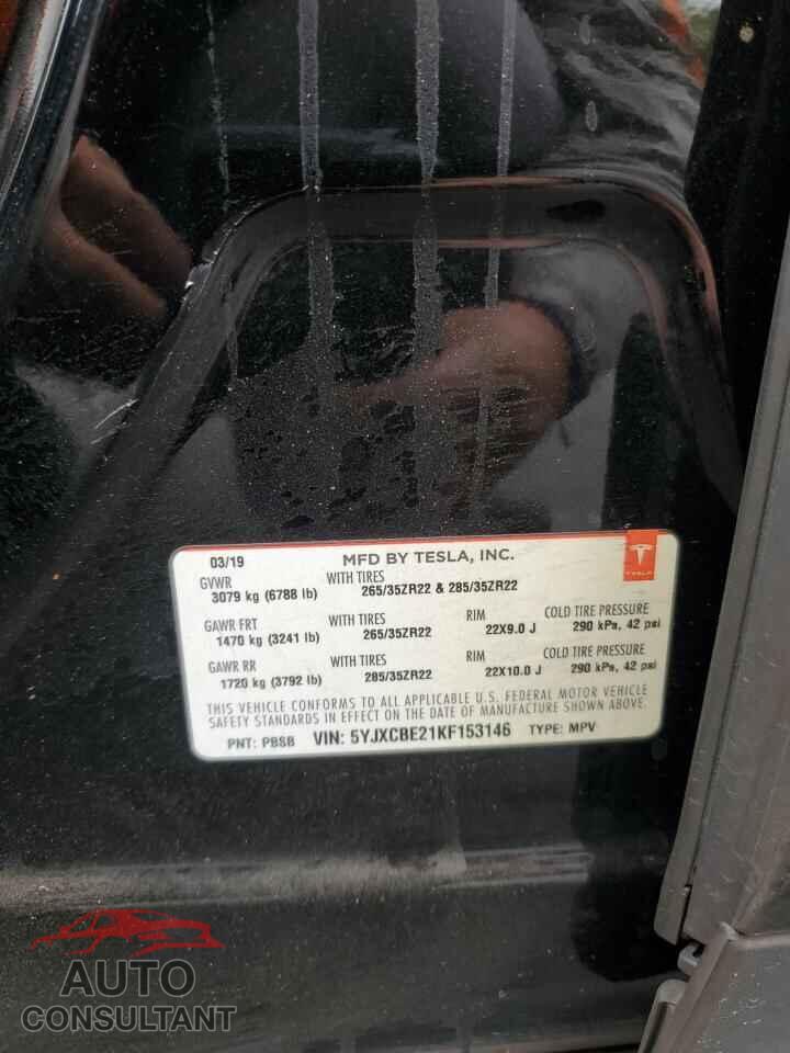 TESLA MODEL X 2019 - 5YJXCBE21KF153146