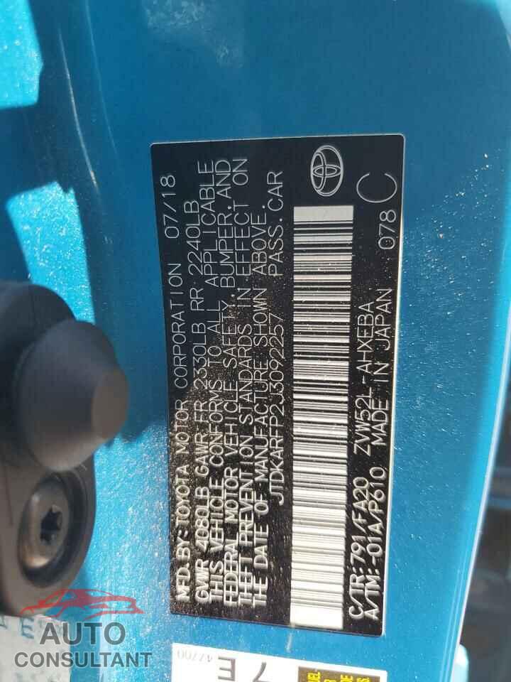 TOYOTA PRIUS 2018 - JTDKARFP2J3092257