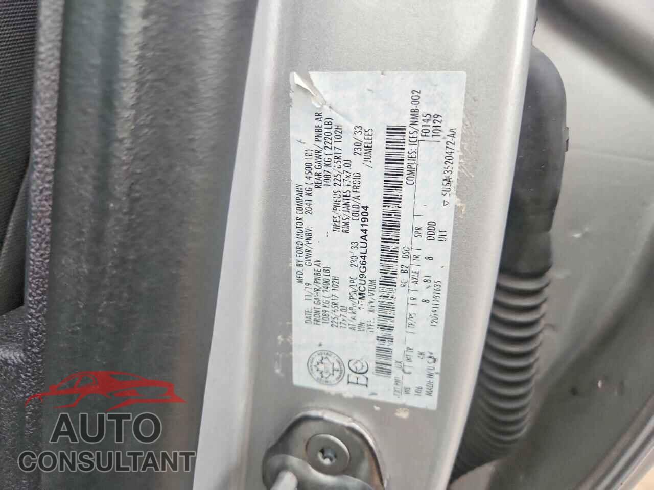 FORD ESCAPE 2020 - 1FMCU9G64LUA41904