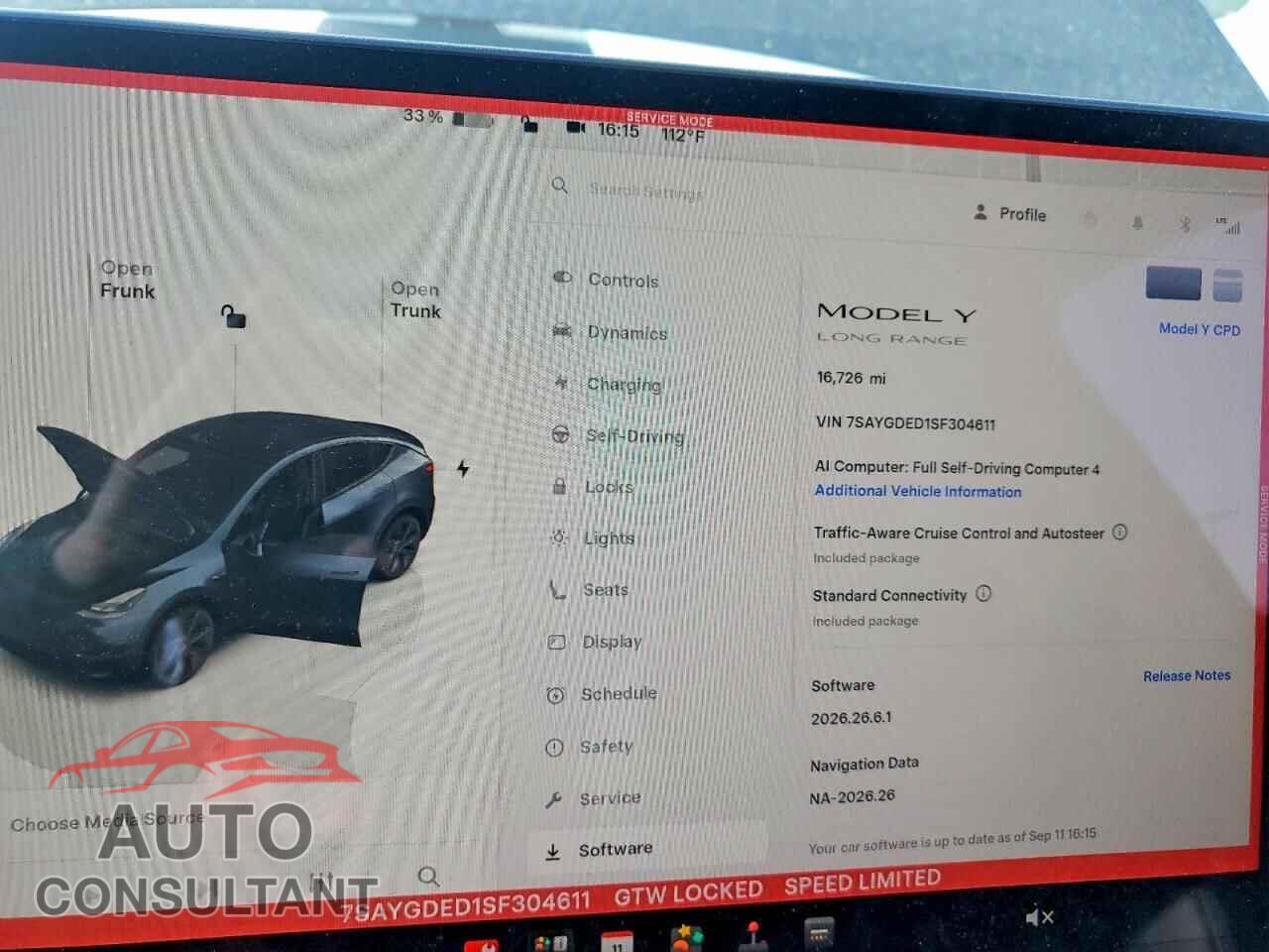 TESLA MODEL Y 2025 - 7SAYGDED1SF304611