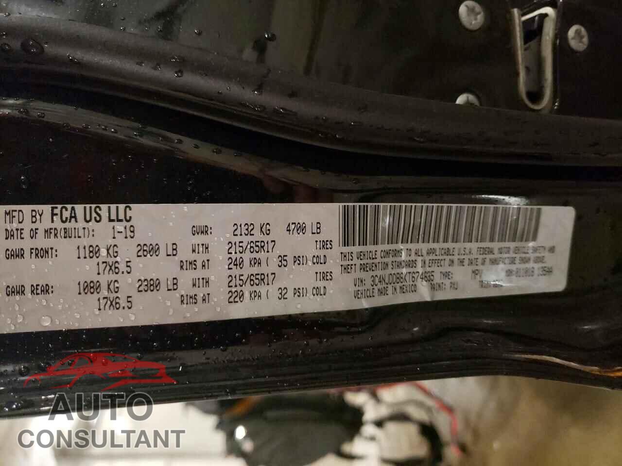 JEEP COMPASS 2019 - 3C4NJDDB8KT674635