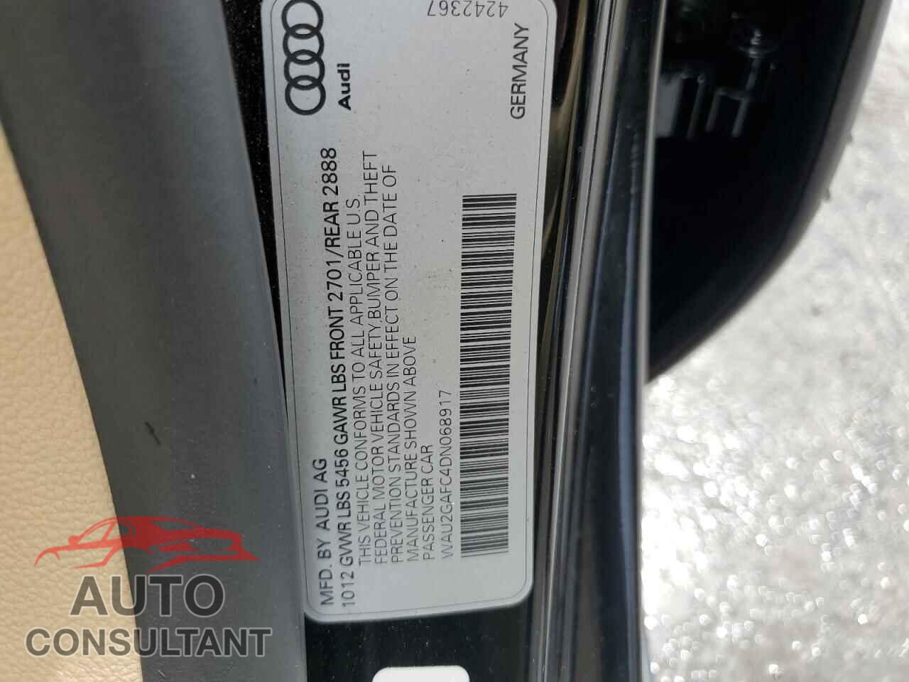 AUDI A7 2013 - WAU2GAFC4DN068917