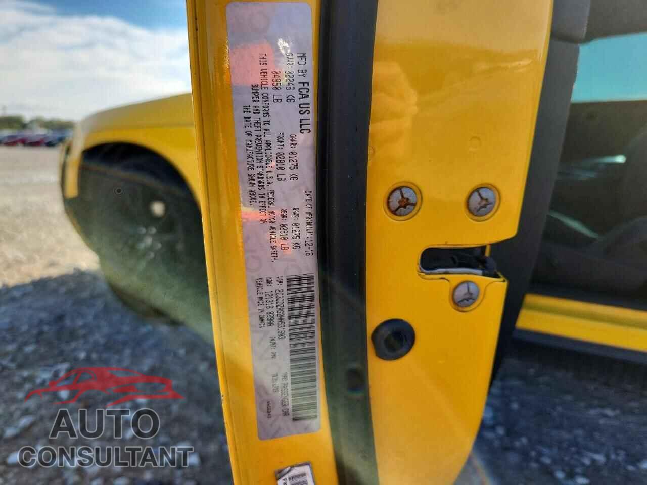 DODGE CHALLENGER 2017 - 2C3CDZAG2HH531603