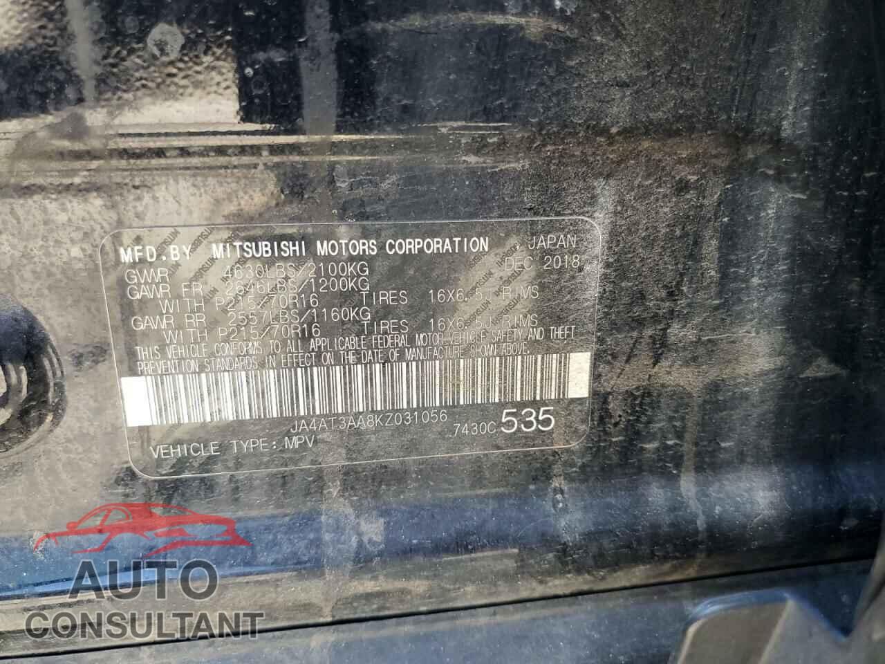 MITSUBISHI ECLIPSE 2019 - JA4AT3AA8KZ031056