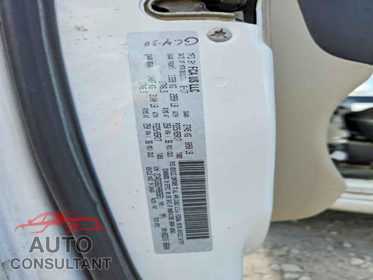 DODGE CARAVAN 2017 - 2C4RDGBG2HR865651