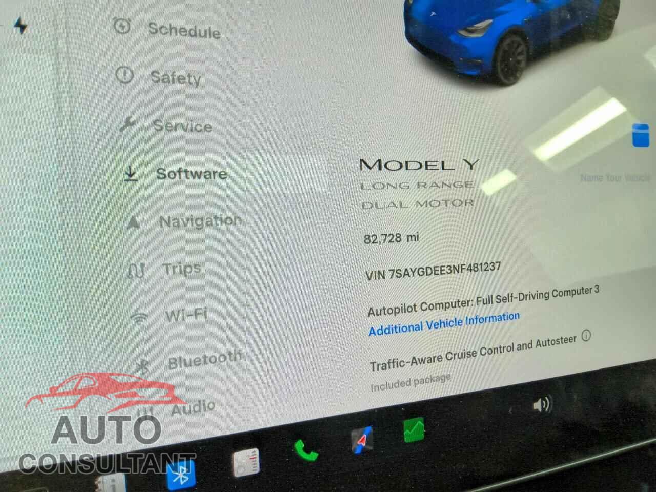 TESLA MODEL Y 2022 - 7SAYGDEE3NF481237