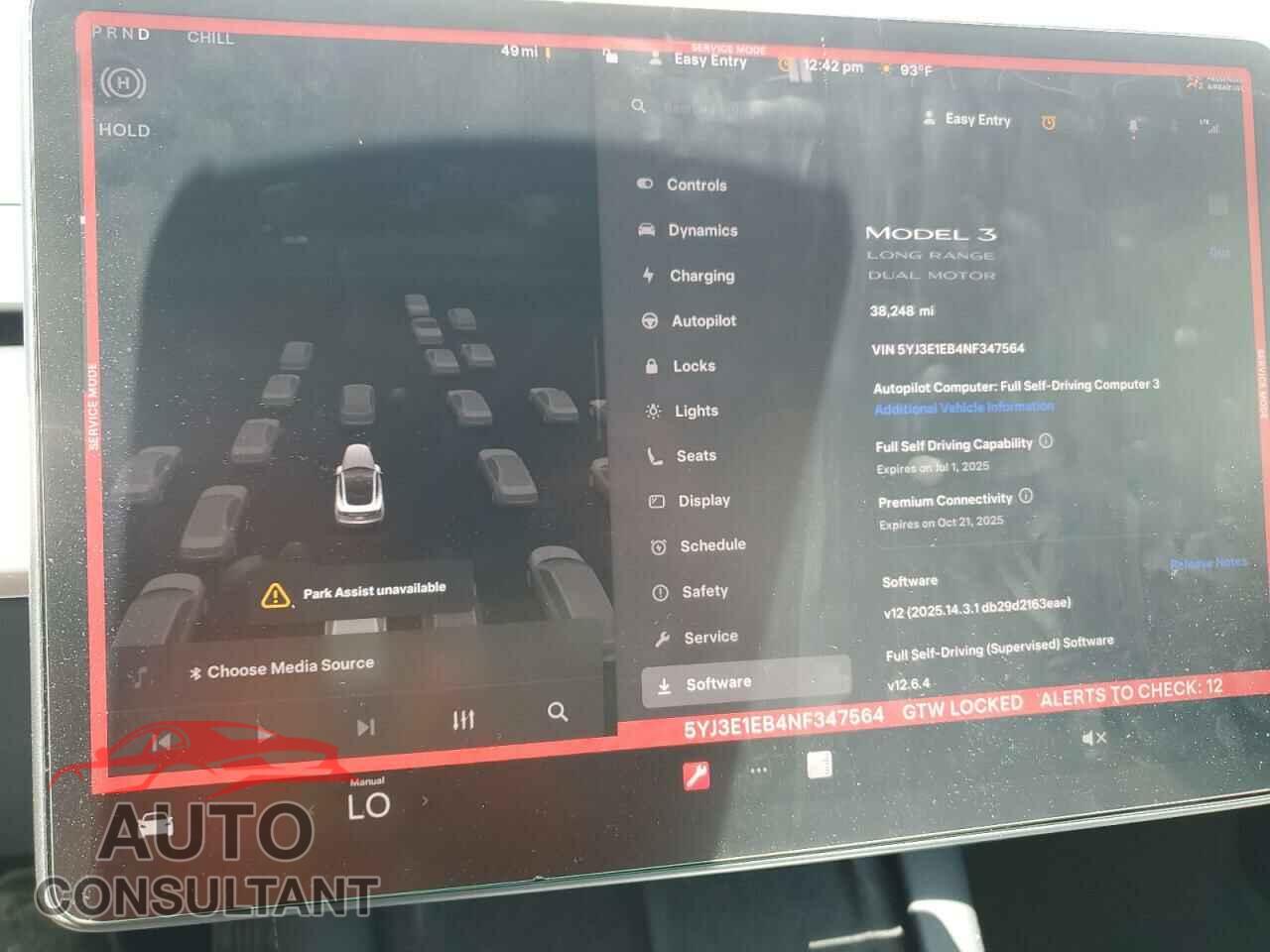 TESLA MODEL 3 2022 - 5YJ3E1EB4NF347564
