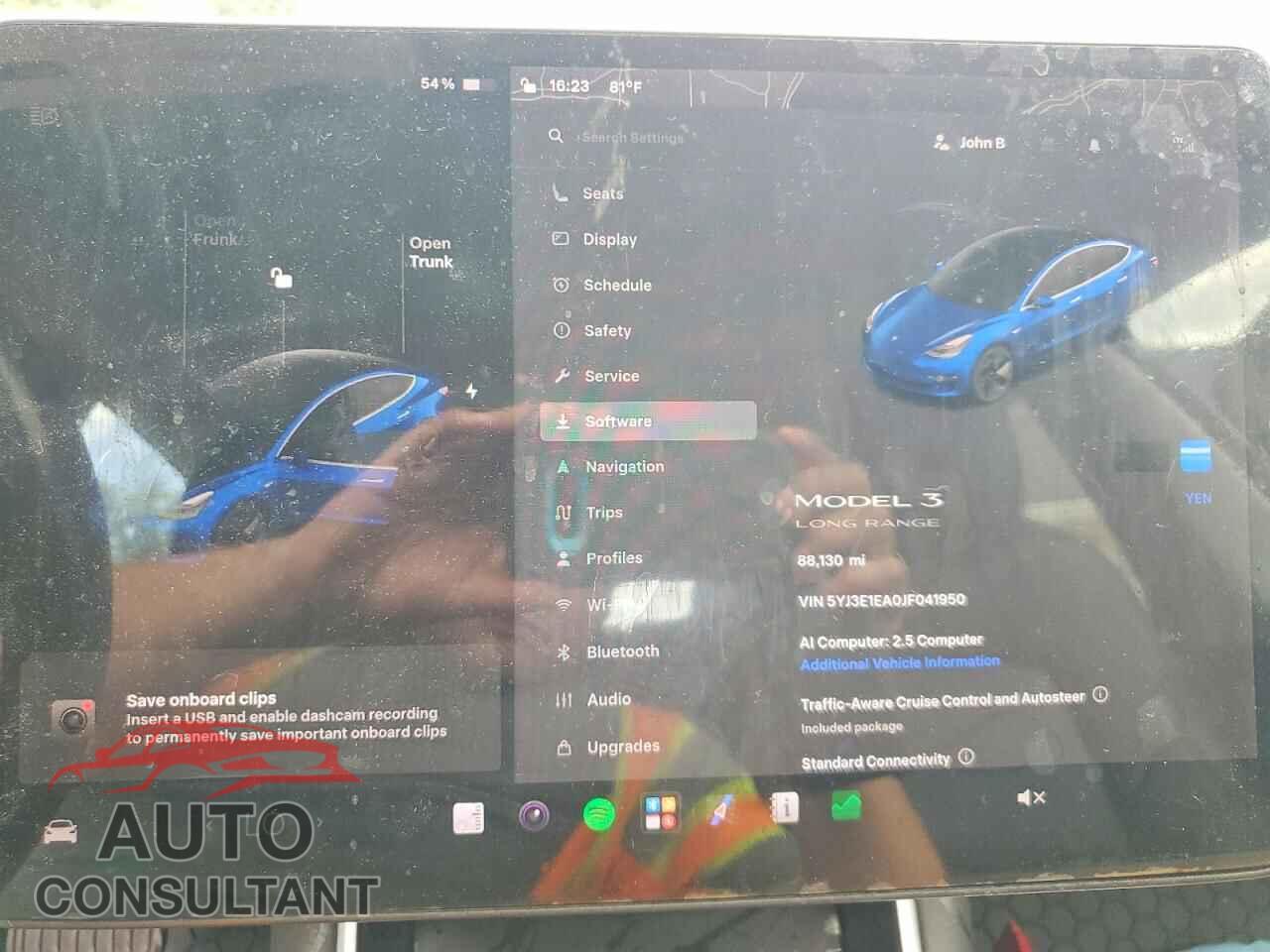 TESLA MODEL 3 2018 - 5YJ3E1EA0JF041950