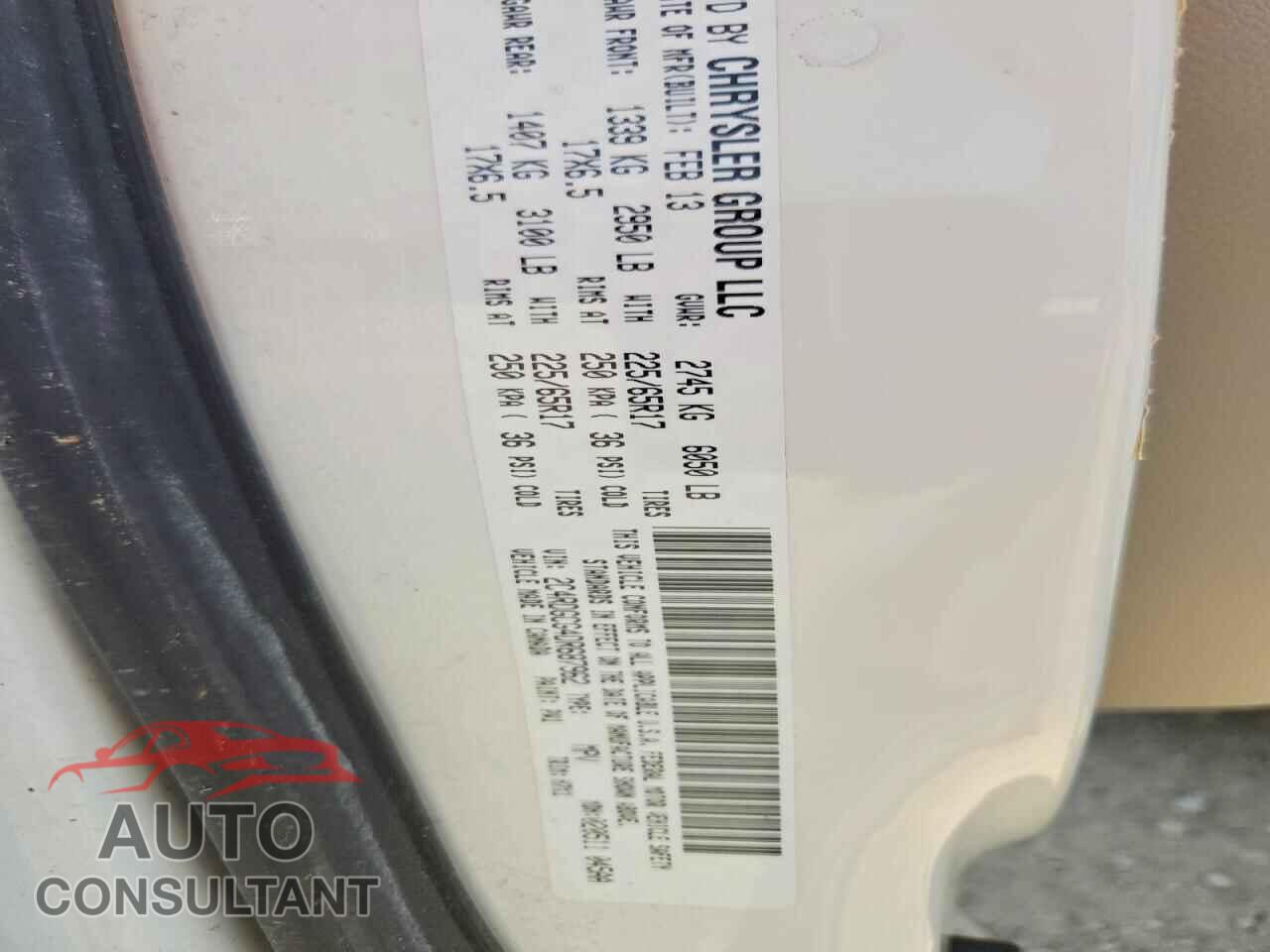 DODGE CARAVAN 2013 - 2C4RDGCG4DR687962