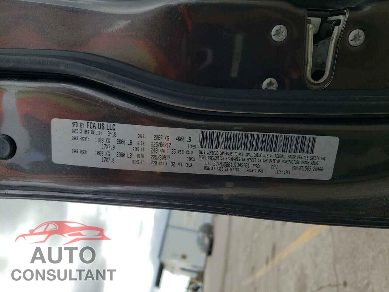 JEEP COMPASS 2018 - 3C4NJDBB1JT349701