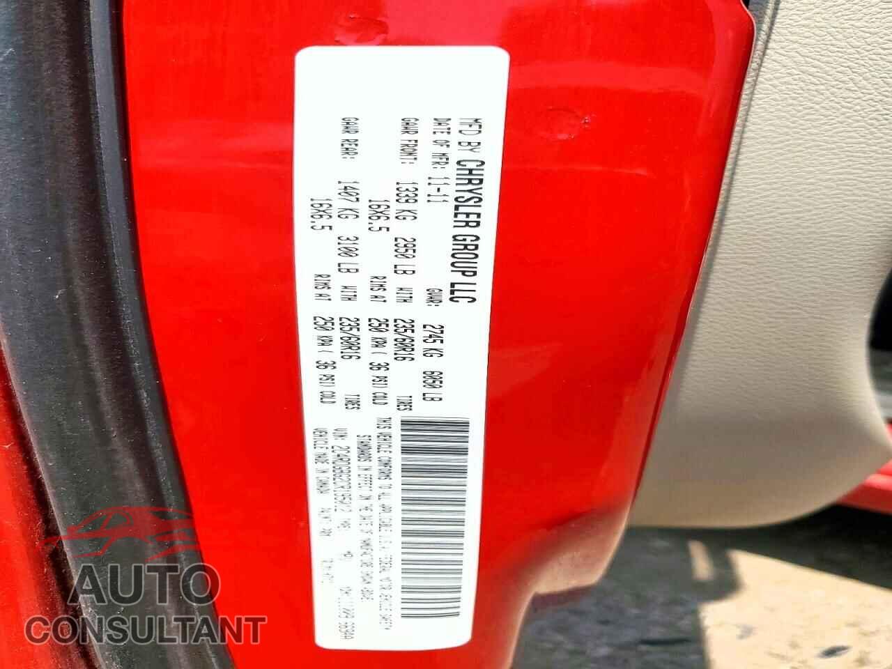 DODGE CARAVAN 2012 - 2C4RDGBG2CR195012