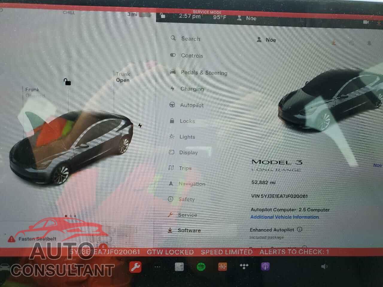 TESLA MODEL 3 2018 - 5YJ3E1EA7JF020061