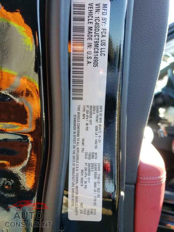 DODGE DURANGO 2021 - 1C4SDJCT9MC814905