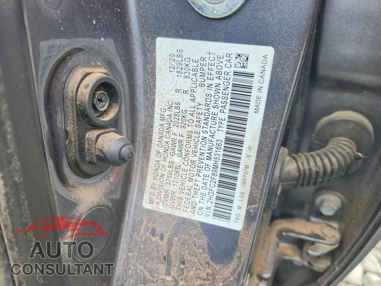 HONDA CIVIC 2021 - 2HGFC2F89MH531663