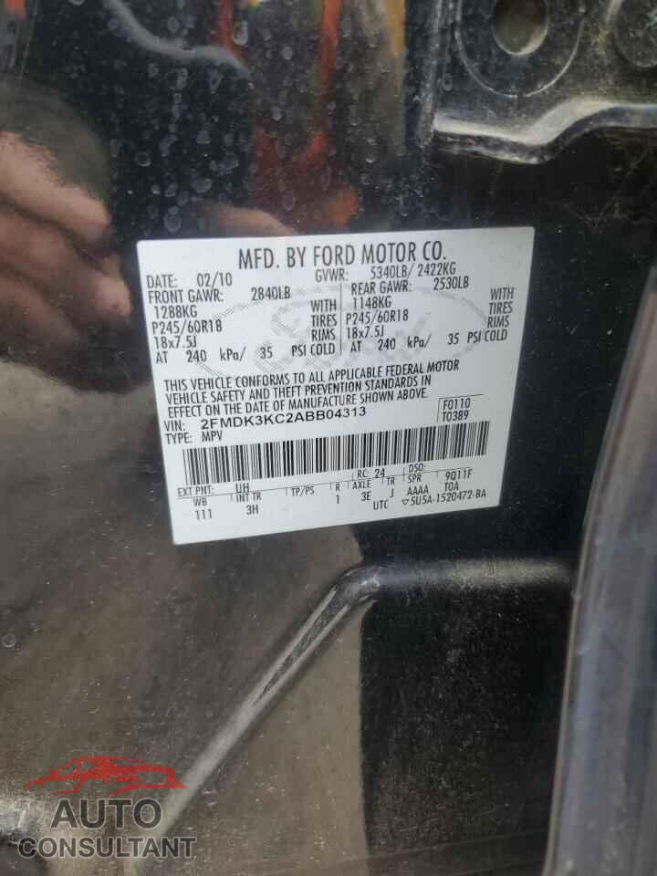 FORD EDGE 2010 - 2FMDK3KC2ABB04313
