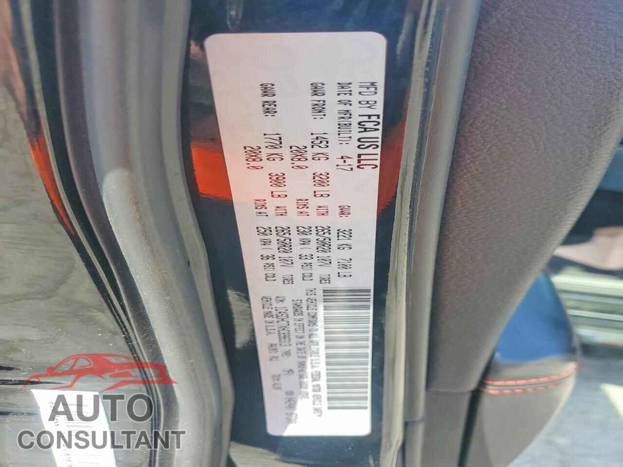 DODGE DURANGO 2017 - 1C4SDHCTXHC898313
