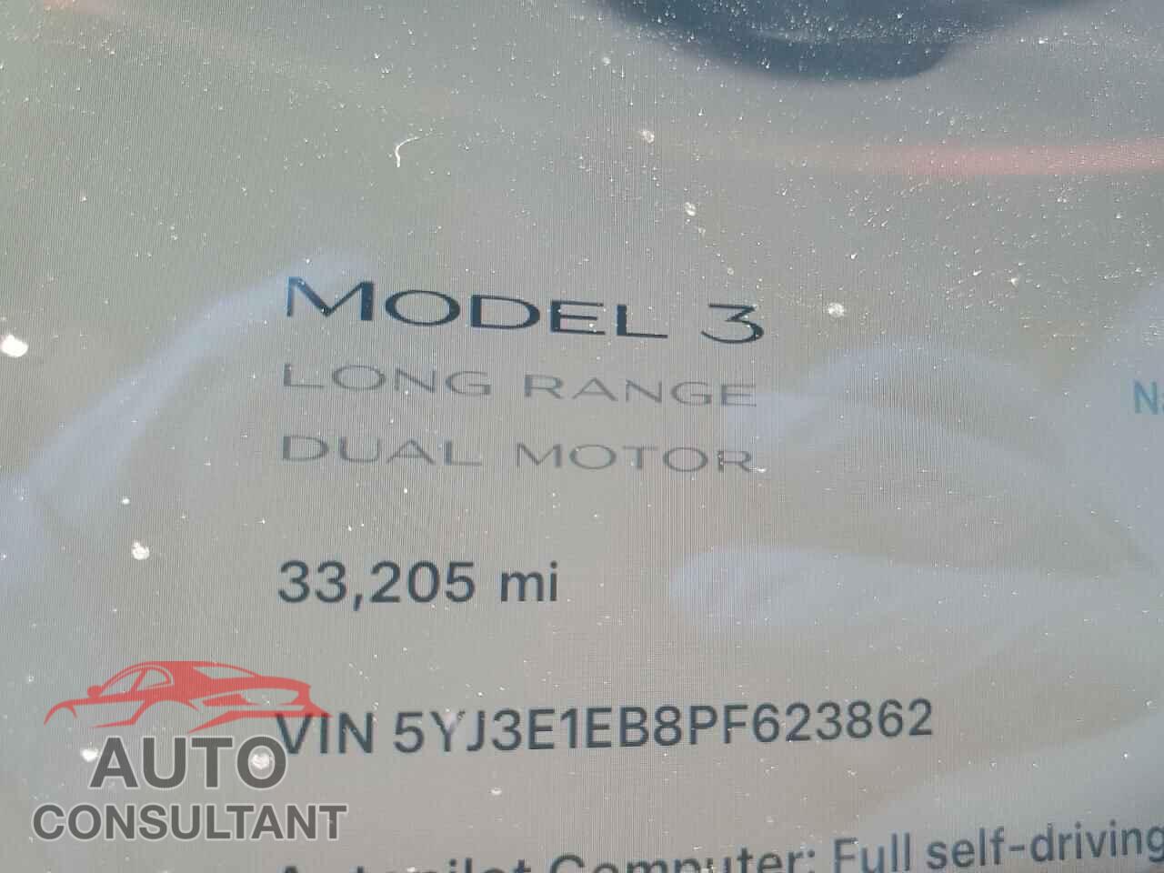 TESLA MODEL 3 2023 - 5YJ3E1EB8PF623862