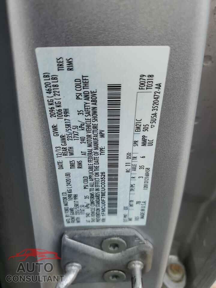 FORD ESCAPE 2014 - 1FMCU0F78EUC03526